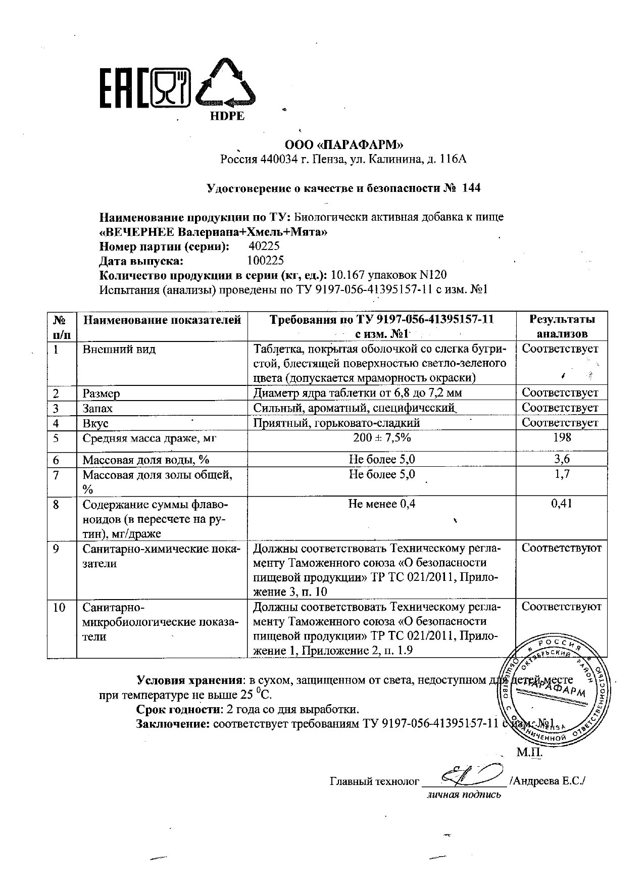 Паспорт №022025
